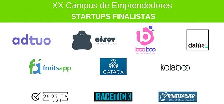 Startups finalistas del XX Campus de Emprendedores